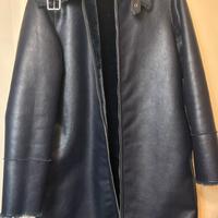 Guess Cappotto in ecopelle blu Donna