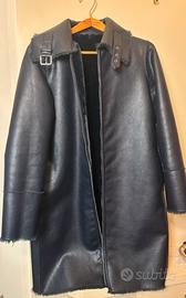 Guess Cappotto in ecopelle blu Donna