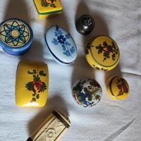 Scatoline portaoggetti ceramica metallo scatola 