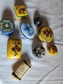 Scatoline portaoggetti ceramica metallo scatola 