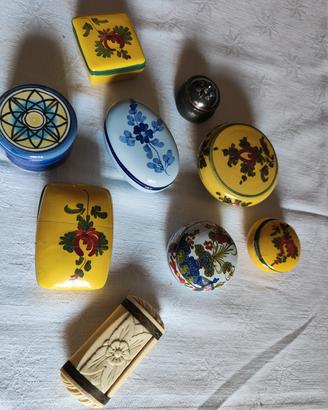 Scatoline portaoggetti ceramica metallo scatola 