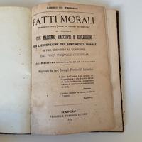Libro antico "Fatti Morali" 1889