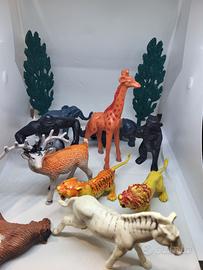 Animali Plastica Vintage Lotto 10 pz anni '80