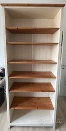 Libreria salotto Ikea bianca mensole in legno