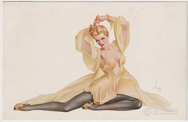 Lotto di 2 cartoline originali 1942: PinUp Vargas