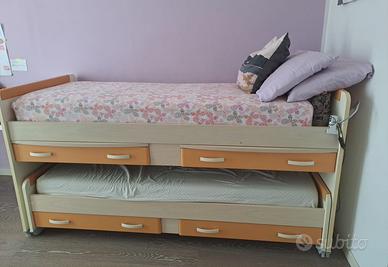Letto a castello estraibile
