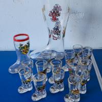 Lotto di 17 Bicchieri Vintage a forma di Stivale