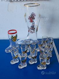 Lotto di 17 Bicchieri Vintage a forma di Stivale