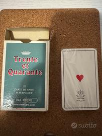 carte da gioco dal negro