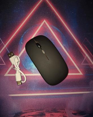 Mouse wireless RGB ergonomico ricaricabile Type-C 