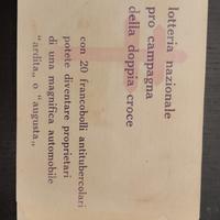 biglietto lotteria periodo fascista, fascismo , mu