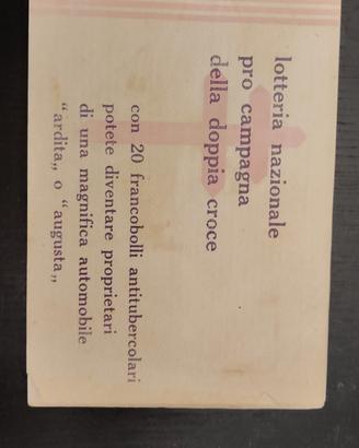 biglietto lotteria periodo fascista, fascismo , mu