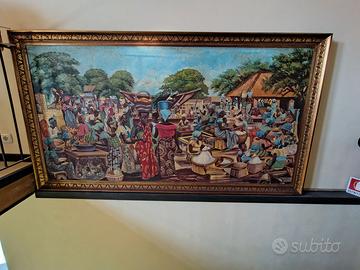 DIPINTO mercato africano 235x123