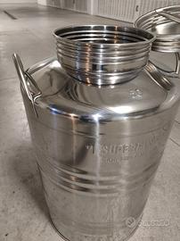 fusto inox lt 50 per olio vino ecc