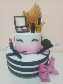 Torta scenografica Make up party