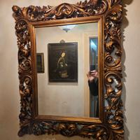 Specchio antico in legno massello – cornice barocc