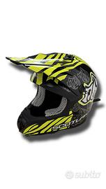 Casco Motocross Scotland Nero/Giallo-Fluo