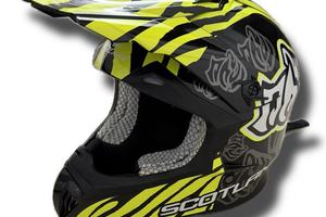Casco Motocross Scotland Nero/Giallo-Fluo