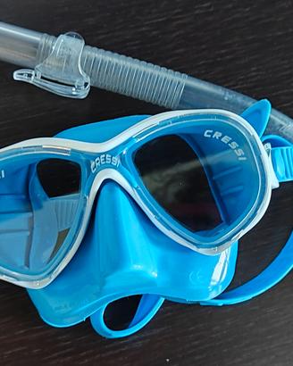 maschera e boccaglio professionali da bambino