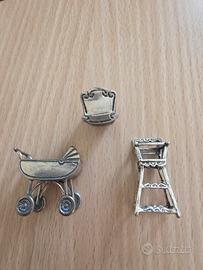 3 ninnoli argento 800 - nascita