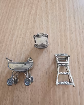 3 ninnoli argento 800 - nascita