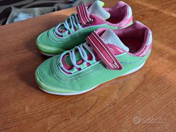 Scarpe sportive/sneakers ortopediche verdi fucsia