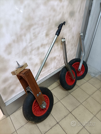 Ruote per carrello porta gommone