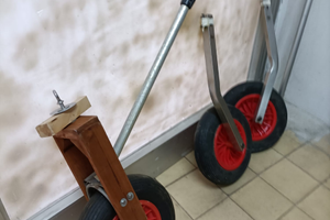 Ruote per carrello porta gommone