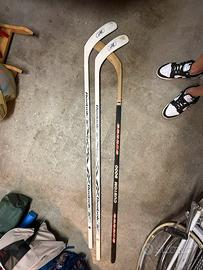 3 Stecche da hockey Reebok e Dynamo usate