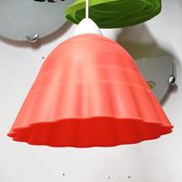 lampadario arancione da soffitto in silicone 