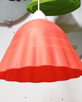 lampadario arancione da soffitto in silicone 