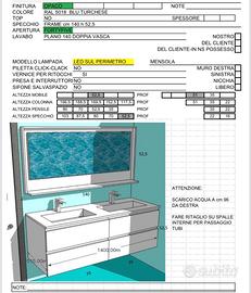 Mobile bagno cn doppio lavabo