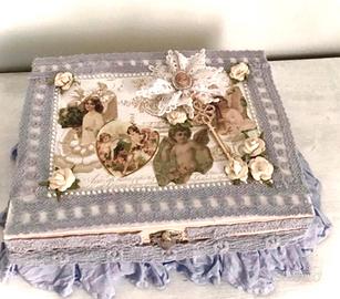 Cofanetto portagioie e bottiglie deco Shabby