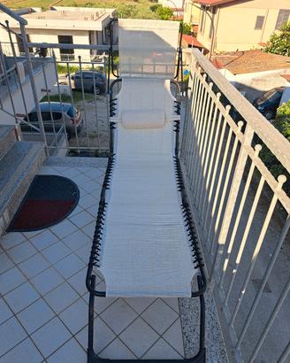 lettino mare spiaggia beige sabbia