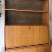 Mobile vintage  – libreria con ribalta e cassetti