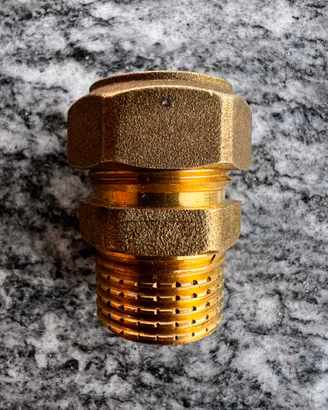 Raccordo dritto M1/2x14 per gas tubo rame