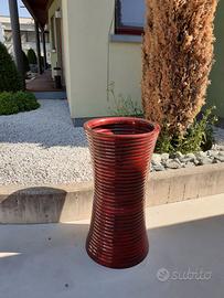 VASO IN CERAMICA ROSSO ALTEZZA CM. 100