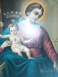 Antico quadro Madonna di Pompei SS Rosario