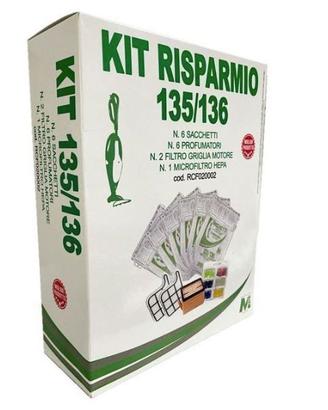 Kit Risparmio 6 sacchetti Folletto VK135 VK136