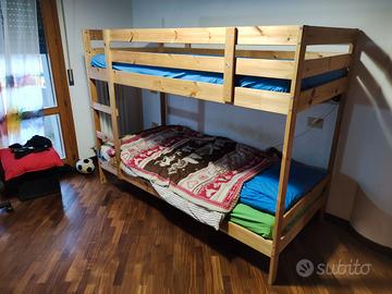 Letto a castello in legno