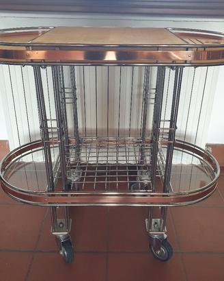 Carrello legno, acciaio e rame Ruffoni