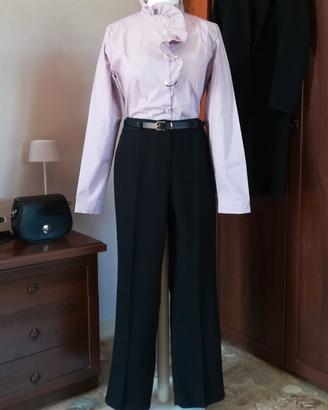 Pantalone classico nero fluido Oltre - Tg.42