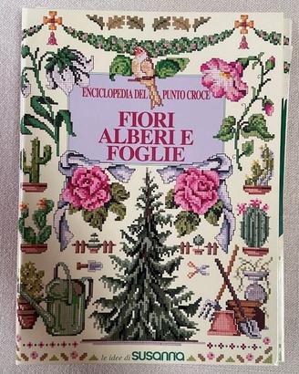 enciclopedia del punto croce alberi e  foglie