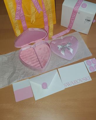 Portagioie Cuore SWAROVSKI Velluto Rosa