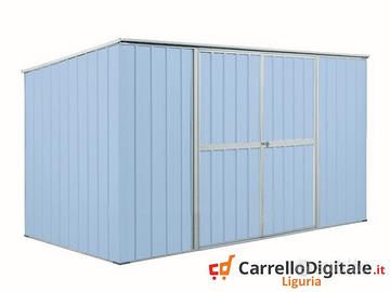 Casetta giardino in Acciaio 345x186cm azzurro