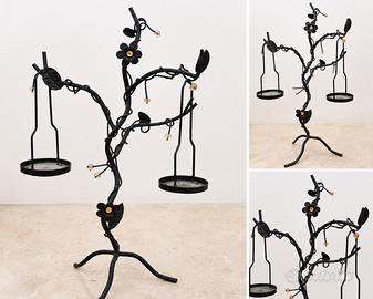 Portacandele decorativo con fiori