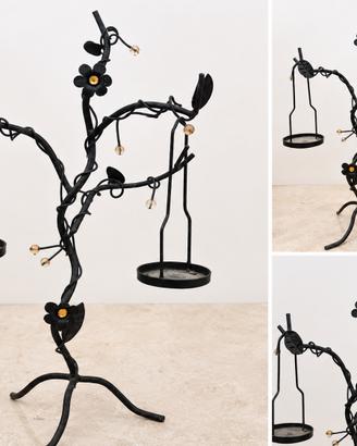 Portacandele decorativo con fiori