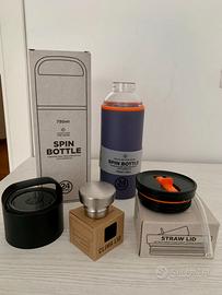 kit completo “Spin Bottle” da 730 ml in acciaio