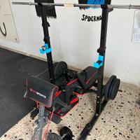 Palestra:Rack,bilanciere,manubri,panca,dischi.