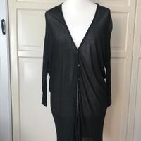 Cardigan nero leggero lungo